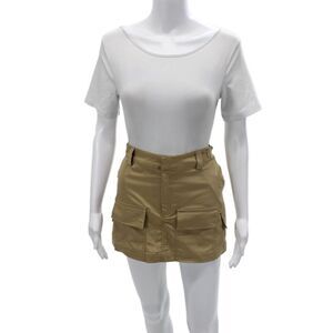 Parentezi Womens Mini Skirt Polyester Solid Short Size S